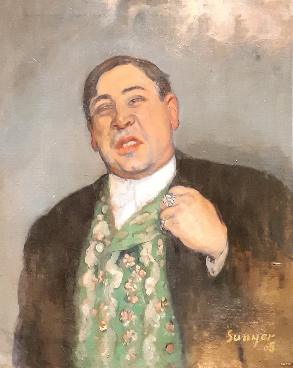 En la expo de Valadon q se celebra en el MNAC se presenta una de las ultimas adquisiciones del museo. 'Retrato de G. Coquiot' J. Sunyer 1908, donado por Juan Ybarra e Ines Fuster-Fabra en 2023.