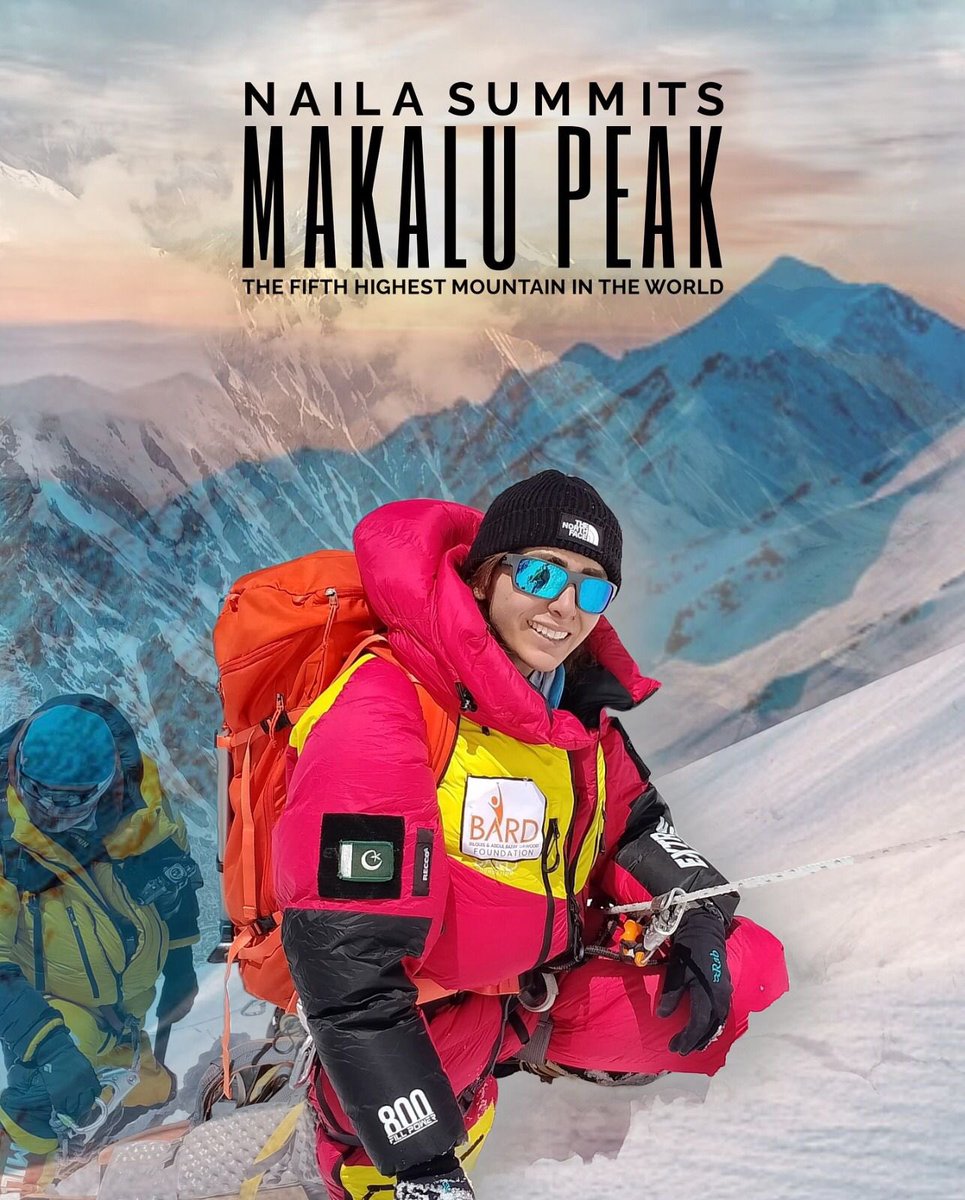 TrangoAdventure's tweet image. Naila Summits Makalu, Becoming the First Woman in Pakistan's History to Summit 11 x 8,000-Metre Peaks. Congratulations @NailaKiani