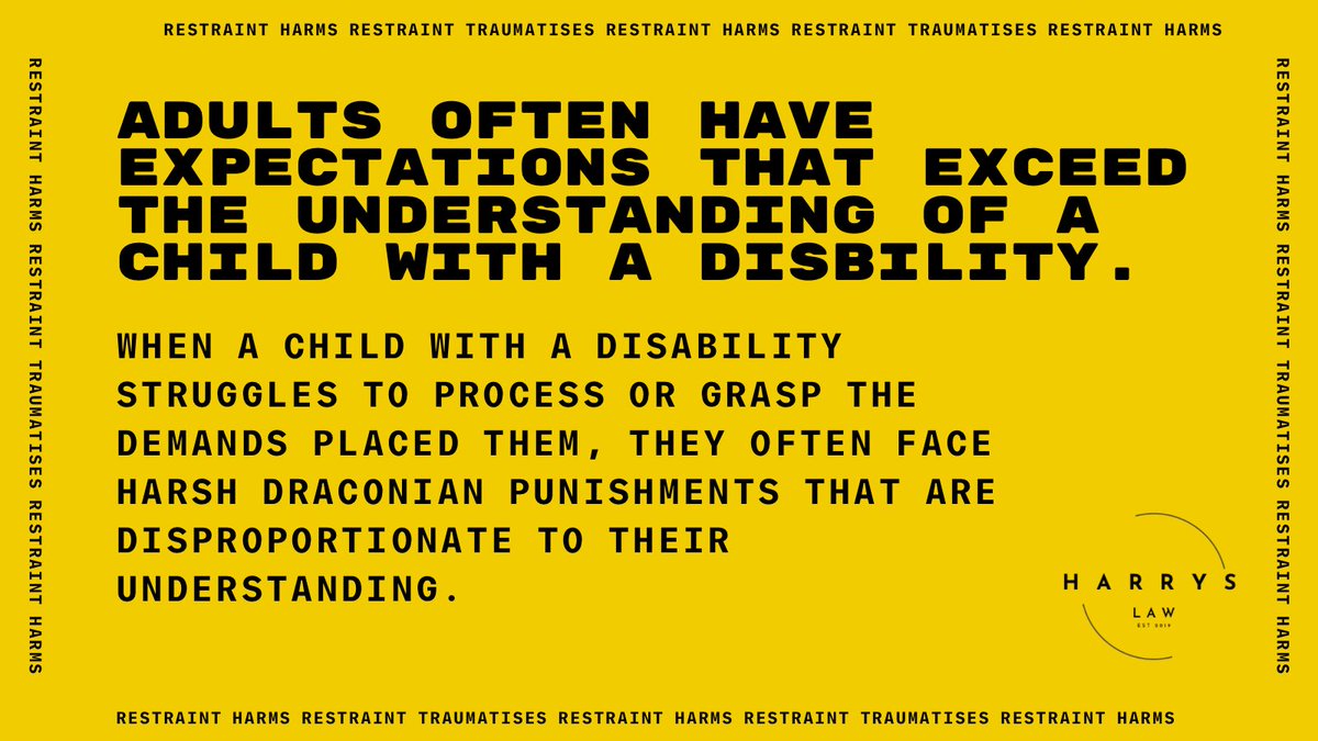 Expectations are often overtly disproportionate and discriminate children with disabilities. 
#HarrysLaw