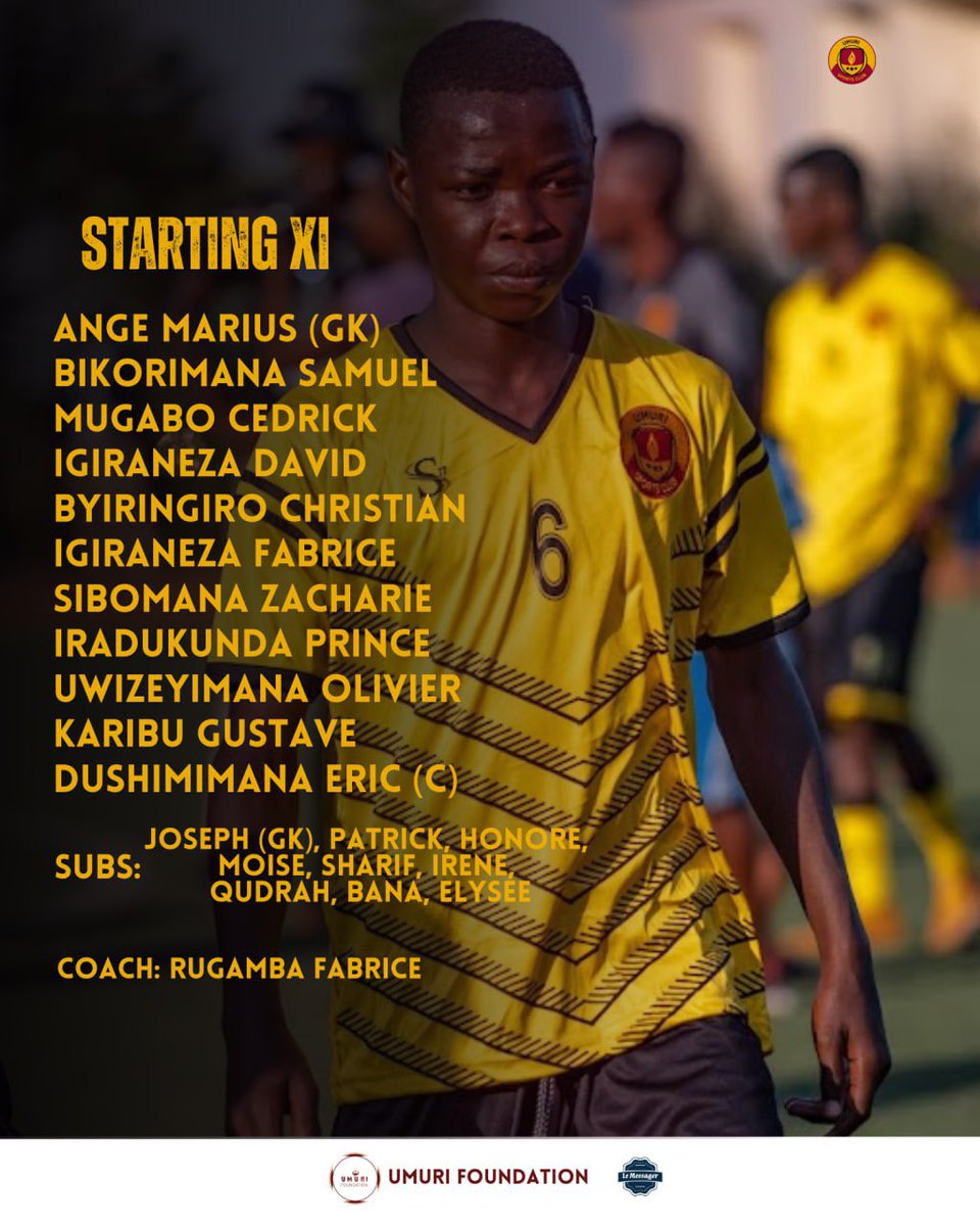 UmuriFoundation's tweet photo. Meet our starting lineup ready to dominate the field! Let's go, Umuri Sports Club! ⚽️🔥#UmuriSportsClub #UmuriAcademy #everyChildDeservesAChance https://t.co/XPmjwkpkMN