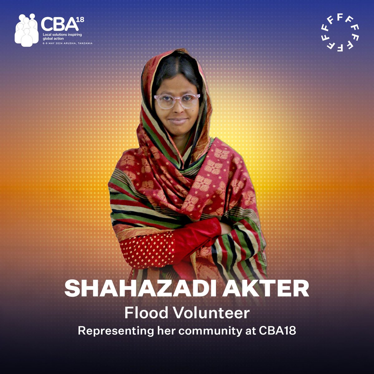 From the Chars to CBA18 Hailing from Bojrar Char, a river-island in northern Bangladesh, we have youth #FloodVolunteer Shahazadi Akter representing her community and heroic peers at #CBA18 in Tanzania. #LLA #Volunteer #SavingLives #SDG13 @iied @runakhan_ed