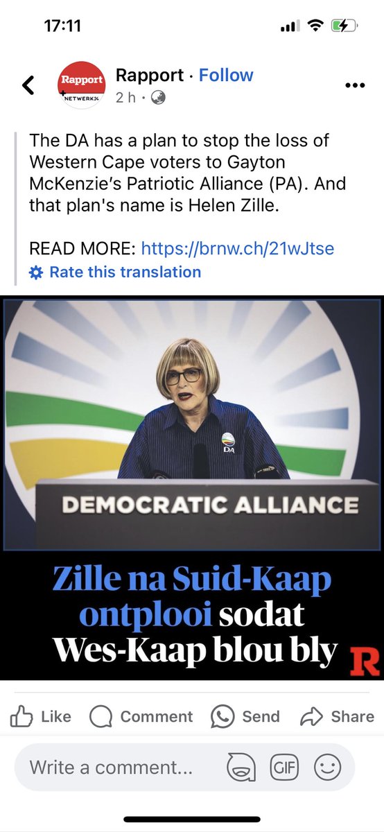 Do you really think that she is the Madam of Coloured ppl, she was in Malmesbury and we knew how that story ended for the DA. We shall meet in Garden Route @OnsBaizaNie 💚💚💚👊🏾👊🏾👊🏾