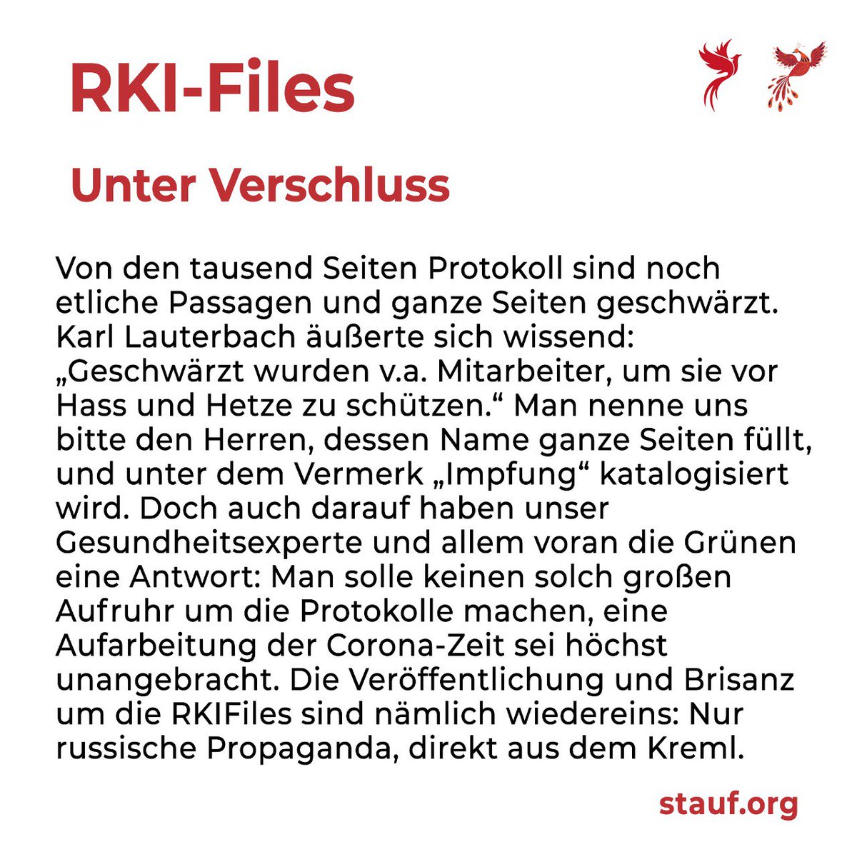 Ein paar Schlussfolgerungen aus den -teils geschwärzten- #RKIFiles 🔥

Wann werden nun endlich die Schwärzungen aufgehoben @BMG_Bund @Karl_Lauterbach? 

Wir haben genug von dieser Hinhaltetaktik! #Transparenz #IFG  @BMI_Bund