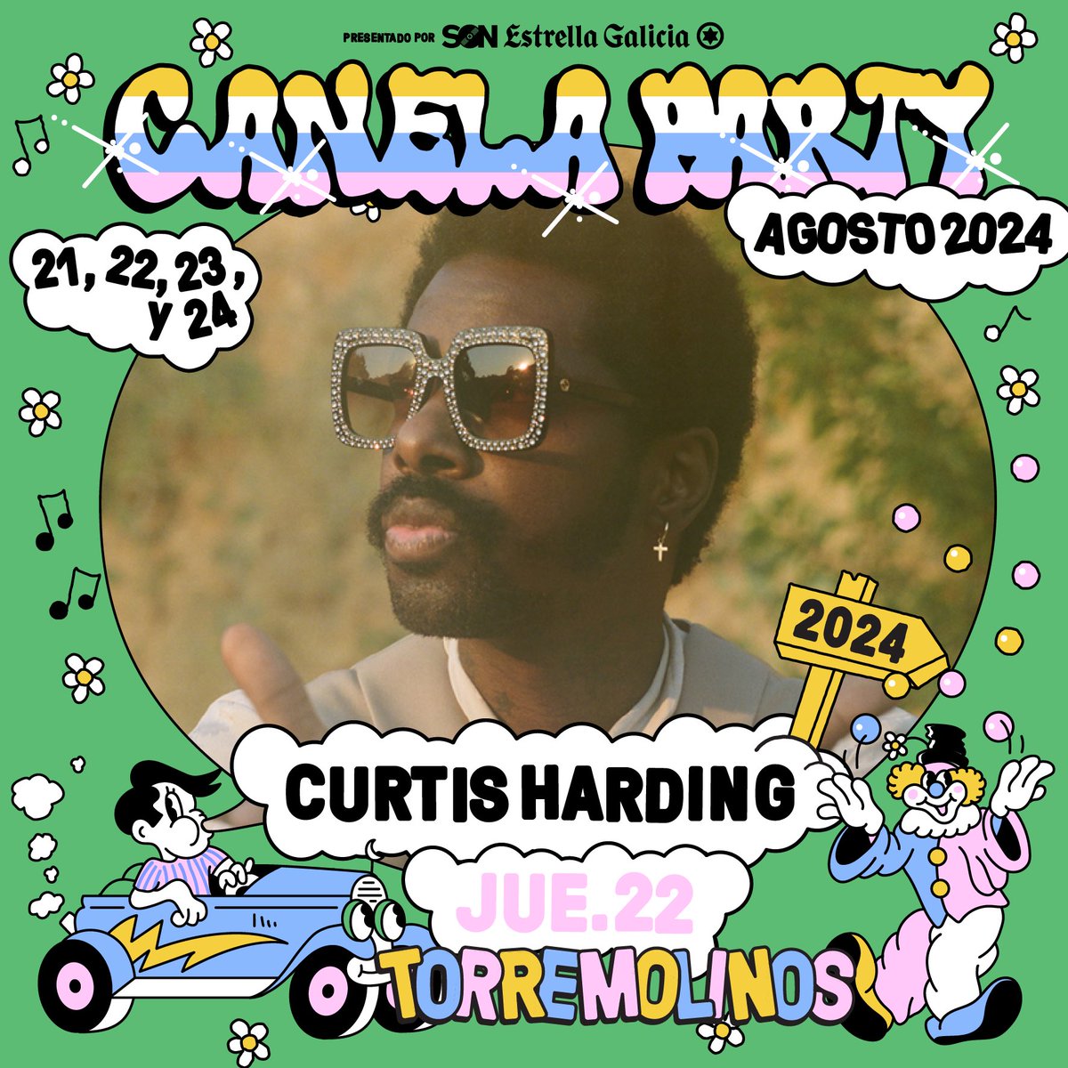 Curtis Harding x #CanelaParty2024 Jueves 22 de agosto 🎉 Abonos y entradas ⬇️ wegow.com/es/festivales/…