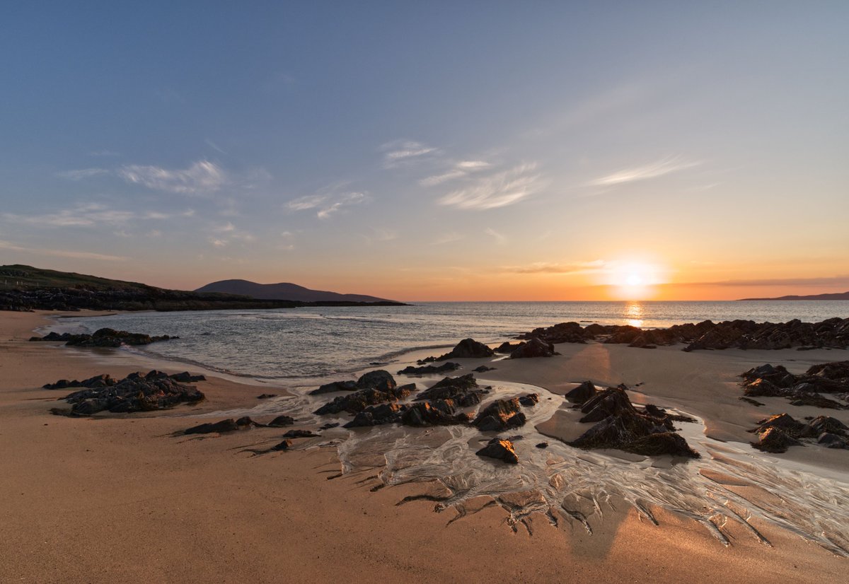 Sunset from Borve beach, West Harris - May 2024.