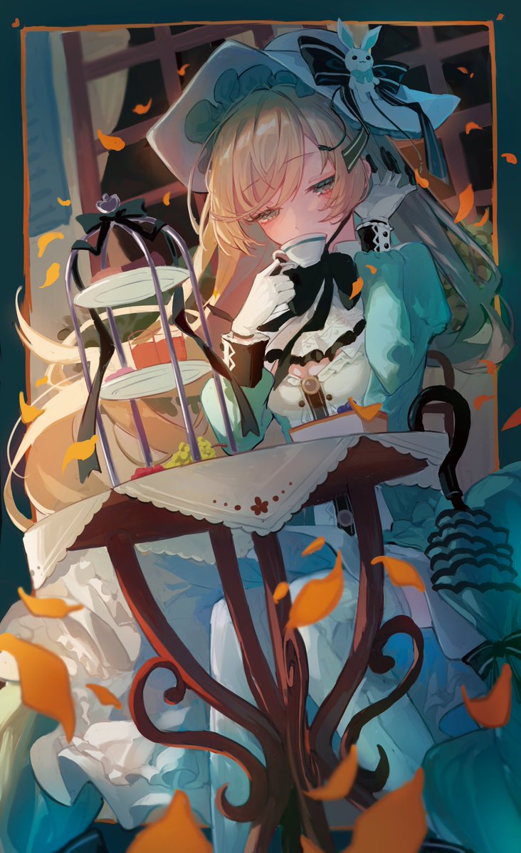 Alice tea time🥞🫖𓂃 𓈒𓏸

 #arcaea_art  #イラスト