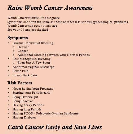 #wombcancer is the most common gynaecological cancer in UK. It can affect all ages. 
Around 10,000 are diagnosed each year in UK.
1 in 36 UK women will be diagnosed with #wombcancer in their lifetime.   
#BeWombCancerAware #NeverTooYoung #GiveWombCancerAVoice