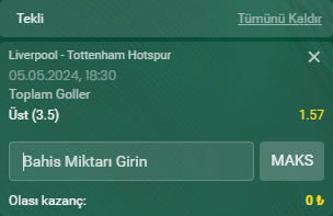 Analiz - 3

🏴󠁧󠁢󠁥󠁮󠁧󠁿 Liverpool - Tottenham 

⚽️ İki takımı da bu sene defalarca yazdım. Gerek Tottenham oyun anlayışı, gerek Liverpool hücum hattının azıcık beceri kullanması ve şanslı olması bu maçı çok rahat 3.5 4.5 5.5 üstlere taşıyacaktır. İki takım da artık iddiasız konuma geldi…