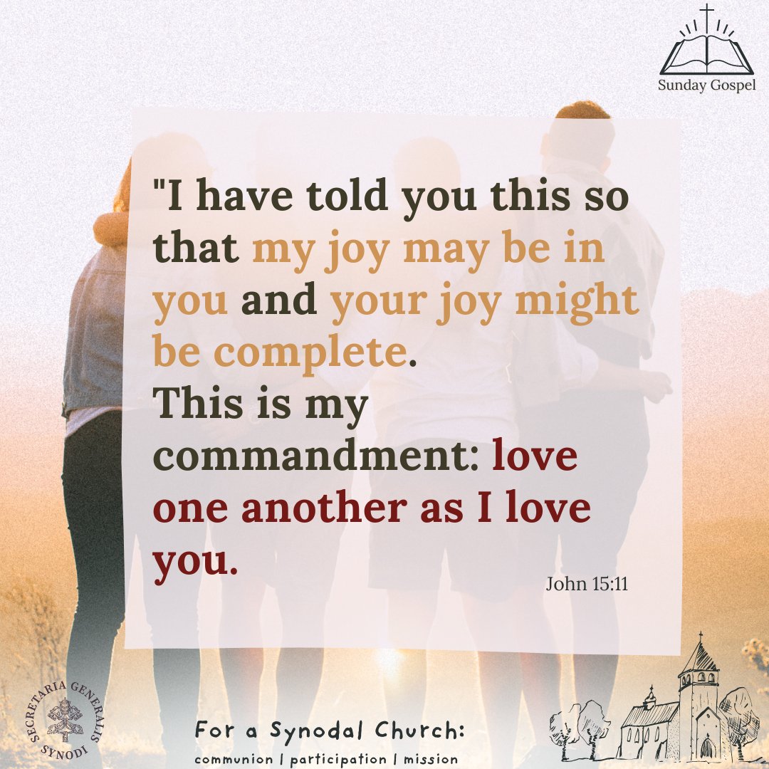 Let's remain in the #love of Jesus and live out his commandment as we joyfully continue our #WalkingTogether #synodality #synod #synod2024