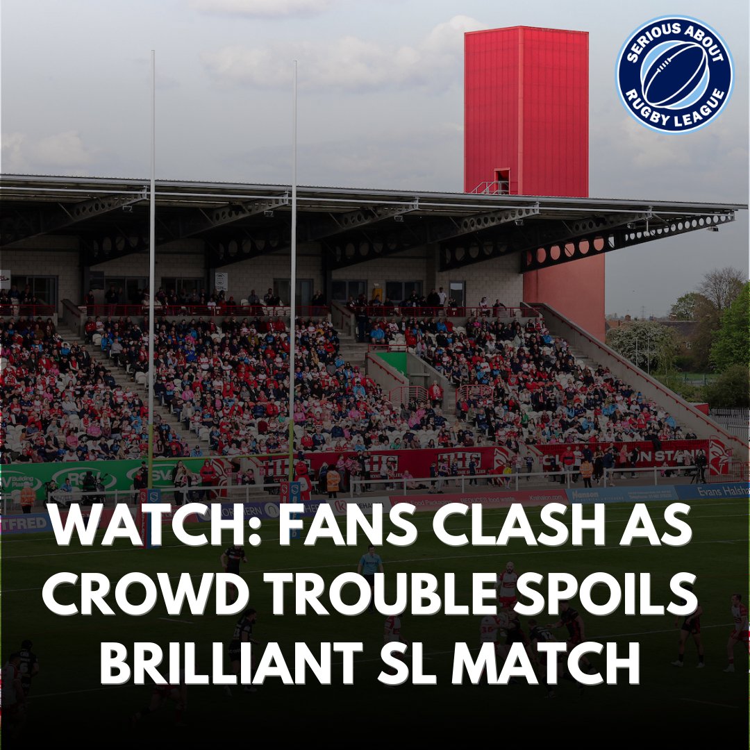 Sad to see the minority spoiling the day for the majority as fans clash after Saturday's epic 😔 Read more: seriousaboutrl.com/crowd-trouble-…