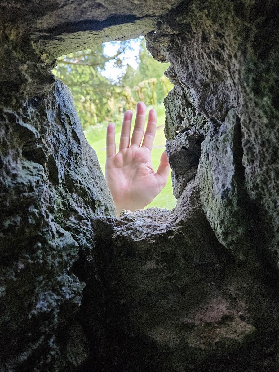 I took lots of stunning photos of the castle at @TowersandTales but since this is a primarily shtposting site, have a photo of @StevenLenton's hand