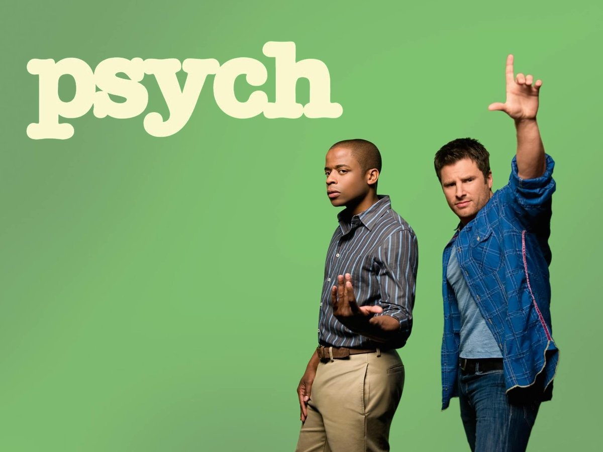 Watching Psych on Netflix. It's one of the funniest TV shows I've ever seen, and if you're a Movie Geek like me, you'll enjoy Shawn and Gus' adventures. @PsychPeacock