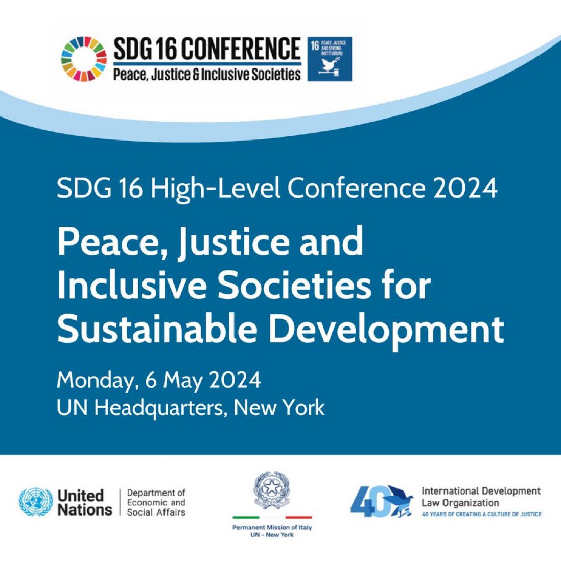 Happening tomorrow ⤵️ We will launch the 2024 Rome #CivilSociety Declaration on #SDG16+ in context of the conference programme. Stay tuned for further updates! 🌎