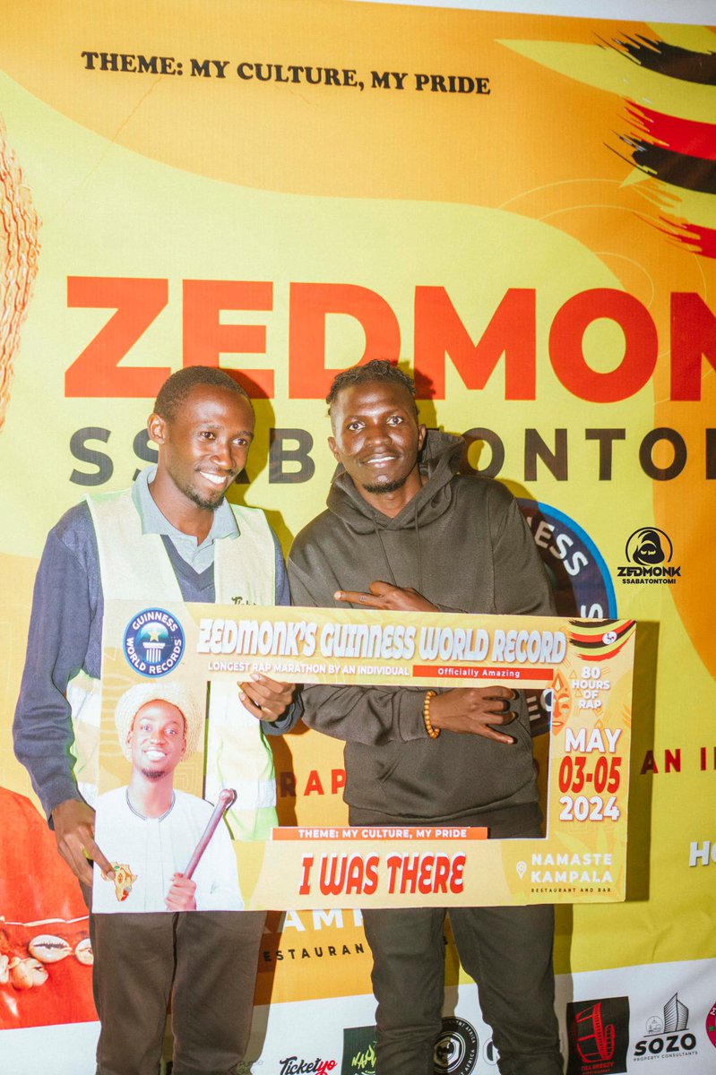 Keep moving and make your world Make your own history @Rapwithzedmonk 🇺🇬 is proud of u I was there 📷 @fergiepics #ZedmonksWorldRecord #SRVictor256