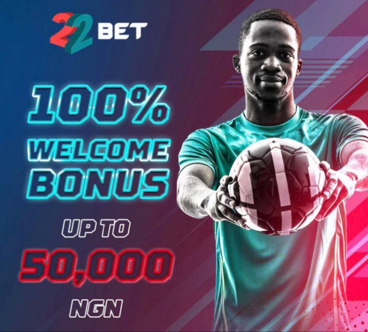 TIPS FOR TODAY ON @22betNaija 🤤 2 ODDS: XTX8C 5 ODDS: GFC8C 20 ODDS: QKA8C Not yet on 22Bet? 😳 Sign up here and get 100k bonus on your first deposit 🌍 cutt.ly/OwVMAtFC Promo code: PROMISEPUNTS Fund your account easily with palmpay 💡 Bet Responsibly 🔞