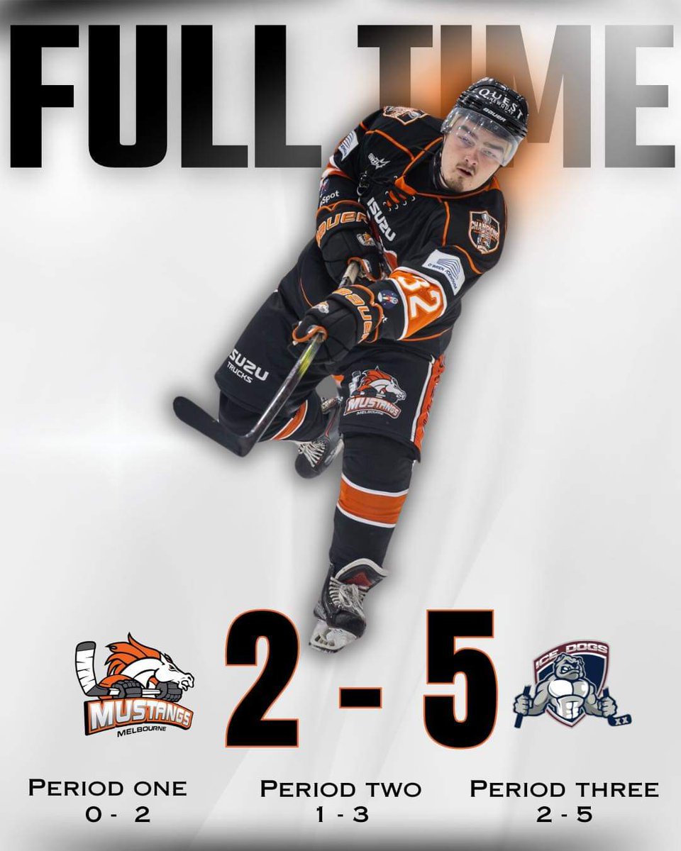 Tough night for our boys

See you in Adelaide!

#MelbourneMustangs #bleedorange #believeorange #AIHL