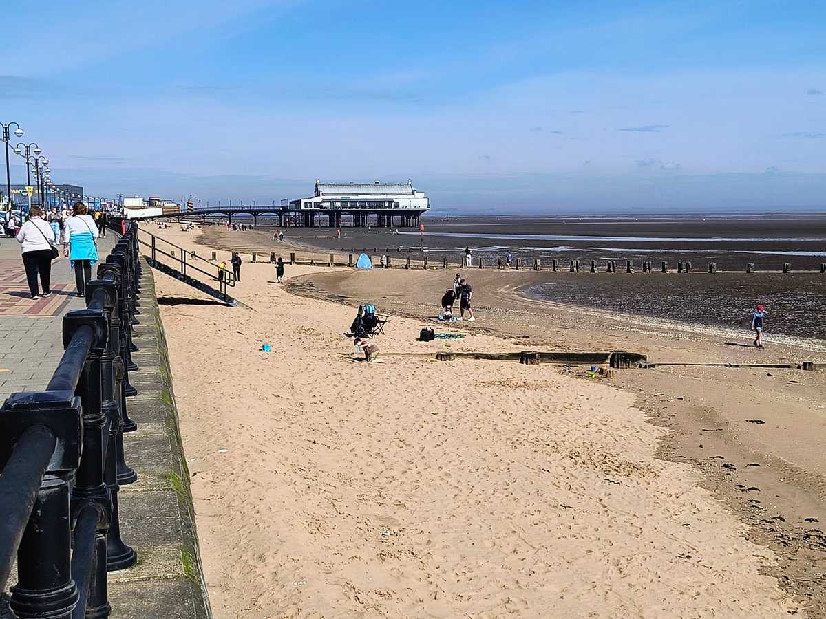 Aaah sunshine and warmth at last. The great British seaside (Cleethorpes).