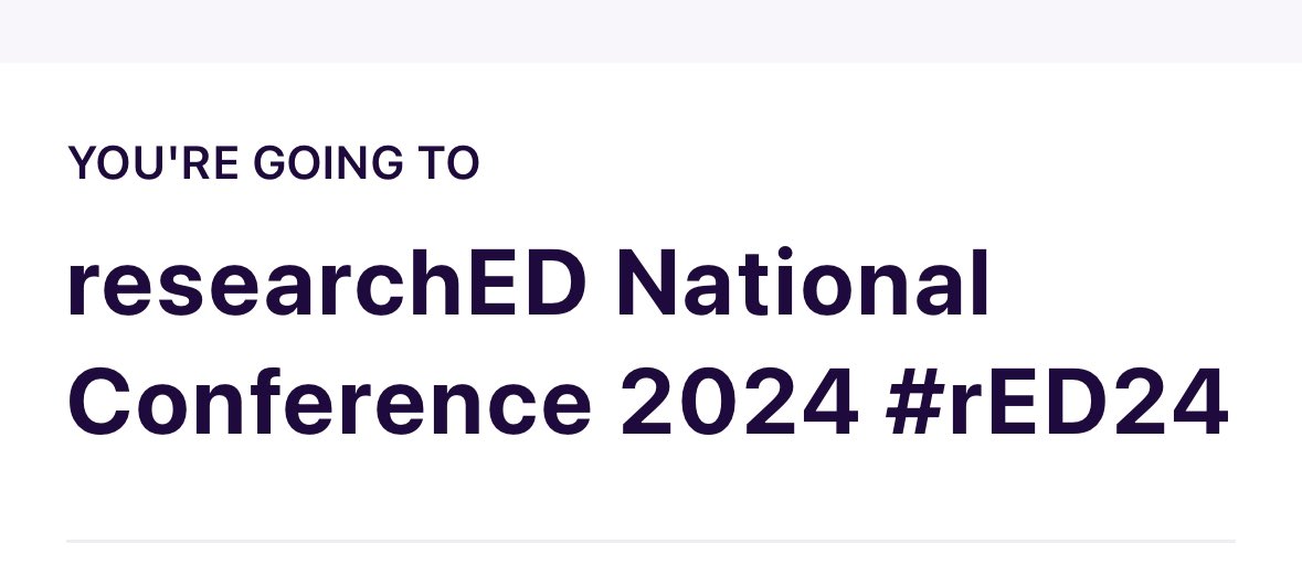 Thrilled! I purchased my tickets for #rED24 conference. Who else is joining me? 🤩
Grateful to you @tombennett71 for early bird tickets 🎫 #PhD #PhDchat @PhDVoice #theorytopractice #doctoralschool #love #fashion #photooftheday #art #travel #fitness #motivation #cute #news