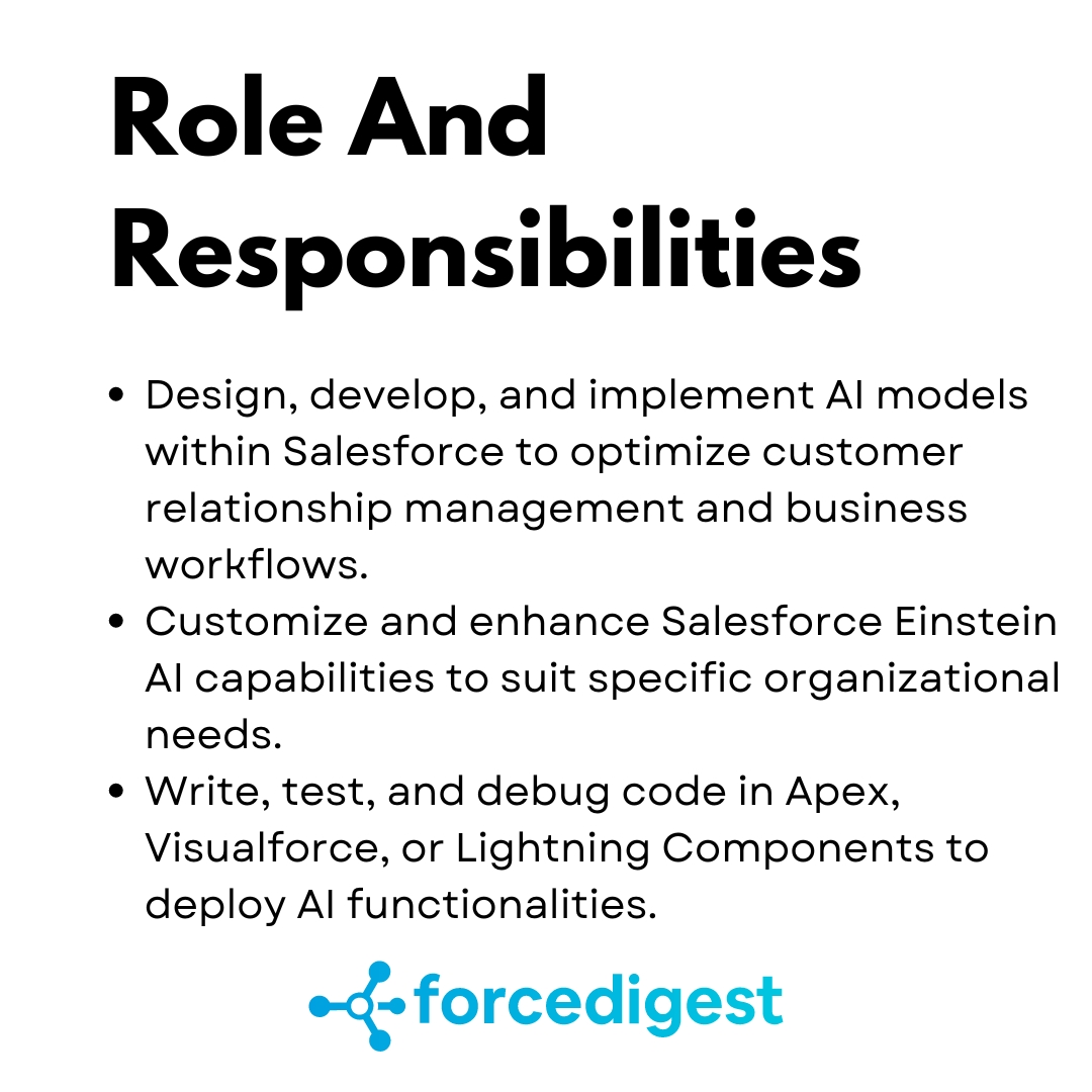 ForceDigest's tweet photo. ๐ Salesforce AI Developers: Innovating CRM! ๐
These innovators use AI to transform customer interactions, creating smarter tools and systems in Salesforce.
Swipe for an inside look at this role! #Salesforce #AI #SalesforceDeveloper #DeveloperTools #ForceDigest #APEX #Coding https://t.co/vkk3XTJ2S0