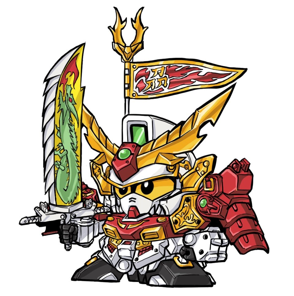 solo white background holding weapon sword holding weapon chibi  illustration images