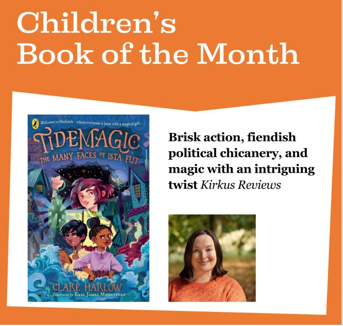 Thanks so much to the wonderful @maxminervas in Bristol for making #tidemagic your May Children’s Book of the Month. This is such lovely news to cap off a surreal week 💖