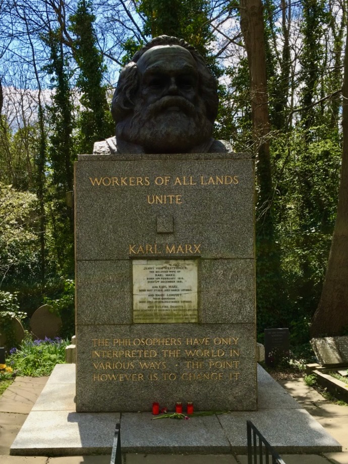 Today in History (May 5, 1818), philosopher and economist #KarlMarx was born. His ideas on workers' rights and capitalism continue to be debated today. Pictured here is his grave at #HighgateCemetery in London. 📸 © Ursula Petula Barzey. #BlueBadgeTouristGuide #LDNBlueBadgeTo ...