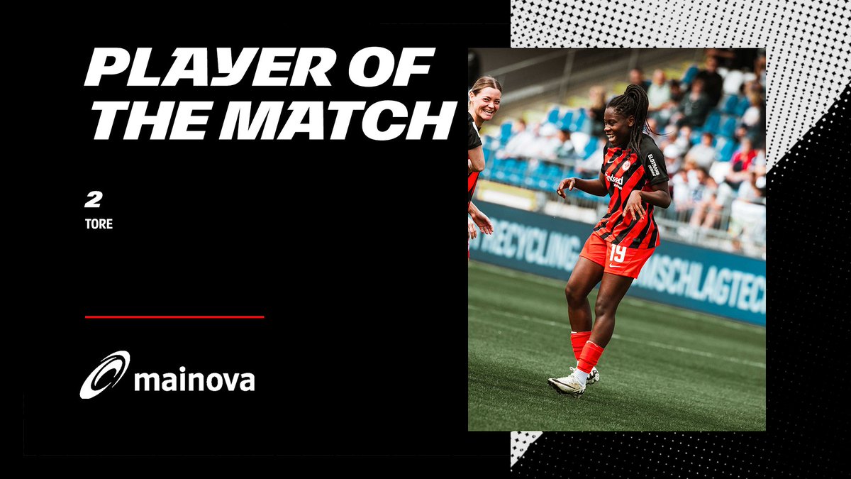 Nicht nur zu zwei Toren, sondern auch zum Titel 'Player of the Match' getanzt: Nicole #Anyomi 💃👏 #SGE #EintrachtFrauen #DieLiga #TSGSGE