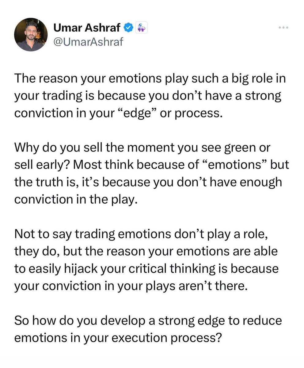 The absolute truth. I do tell my guys this, I remember several times I would have a setup on $XAU and @Techriztm will send other guys perspective for us to also see if they align with what I am seeing, I always tell him , mine is what I am trading and I will just mark their SL on…