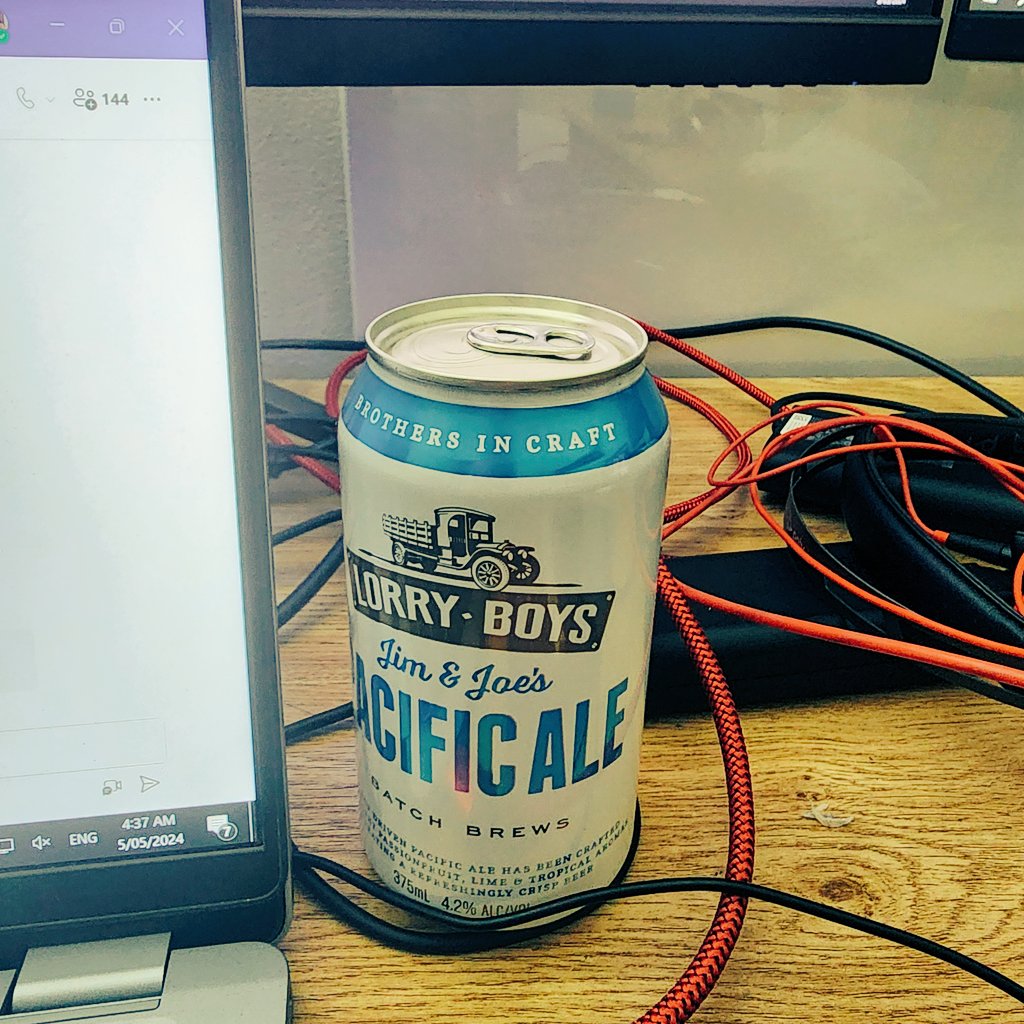 messy desk but essential products. 👨‍💻🍺