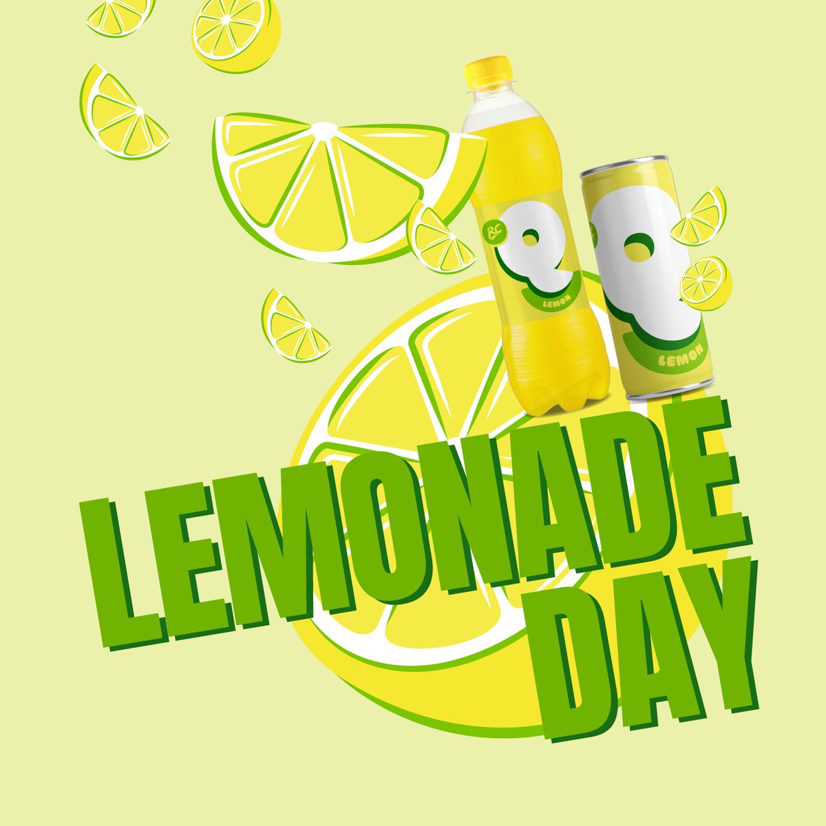 Indulge in the essence of #LemonadeDay with a can of refreshing RC Q! 🍋🌞 Cheers to unforgettable moments with RC Q! #BeverageIndustry #RCCola #RCQ
