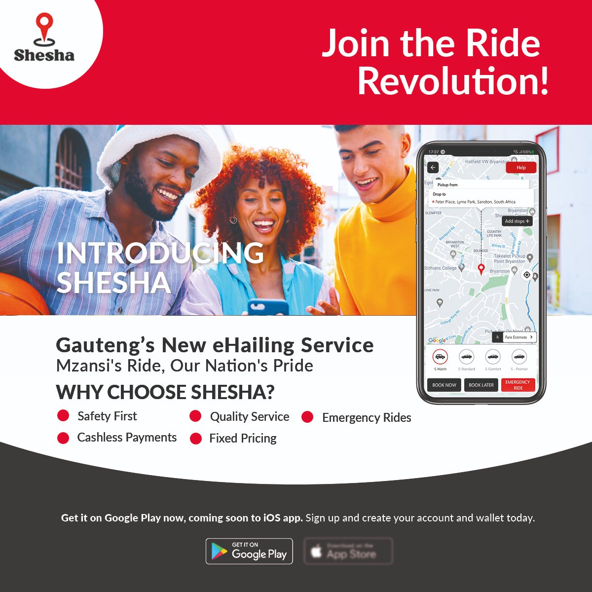 Gauteng's new eHailing Service is Here! Join the Ride Revolution - Download the App from Google Play & Book your First Ride:
play.google.com/store/apps/det…
#ehailing #bookaride #gauteng #proudlysouthafrican #joburglife