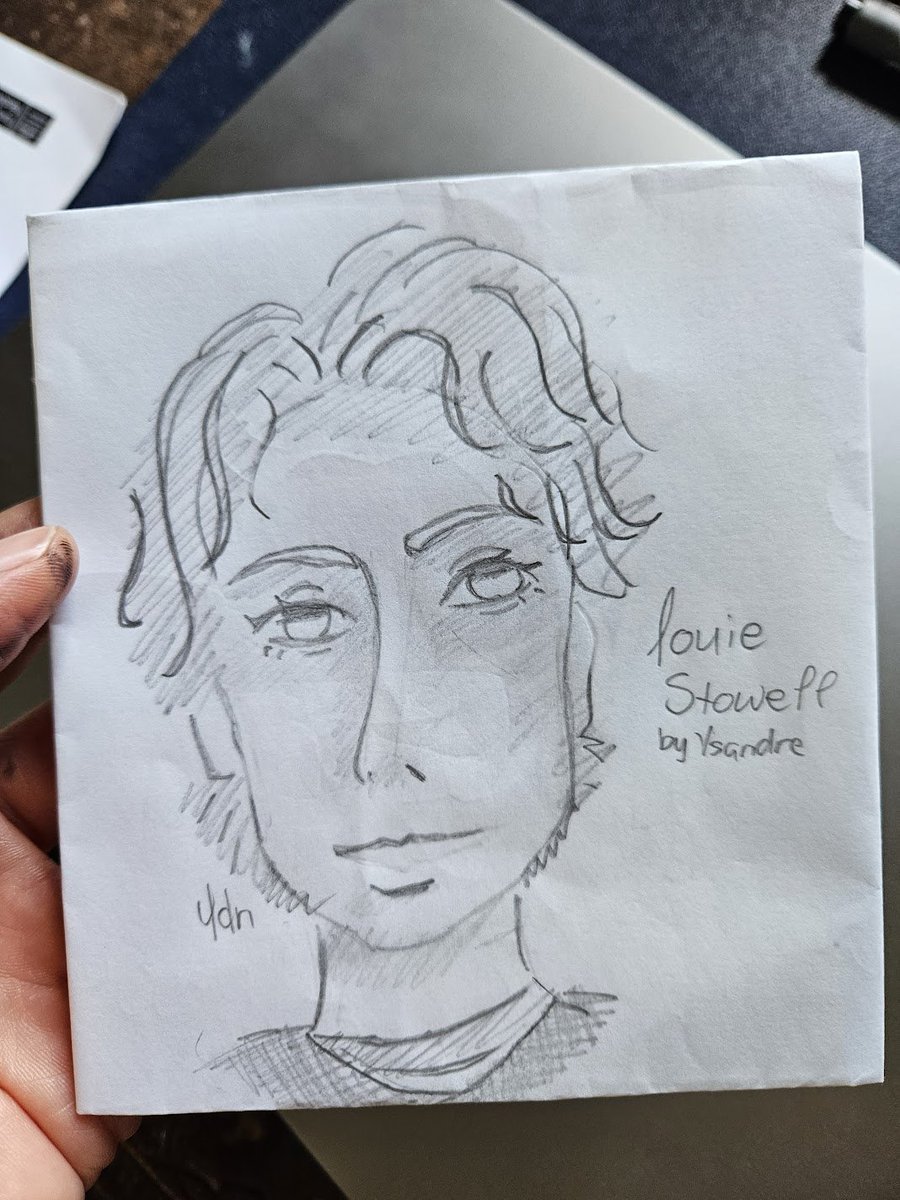 A young artist, Ysandre, at @TowersandTales drew a pic of me. New author photo?