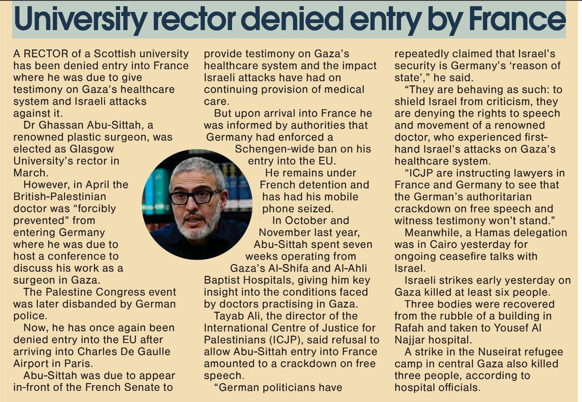 Banned from France and Germany yet Glasgow University think he's suitable to be their rector. Makes you wonder why.