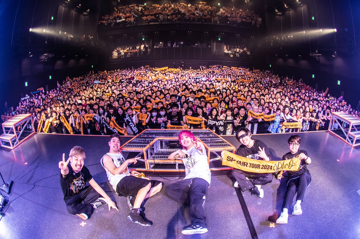 /／
TOUR 'ORANGE'
FINAL!!
\＼

2024.5.5
TOKYO EX THEATER ROPPONGI

Thank you!🍊🍊🍊🍊🍊🍊🍊

#SPYAIR #オレンジ