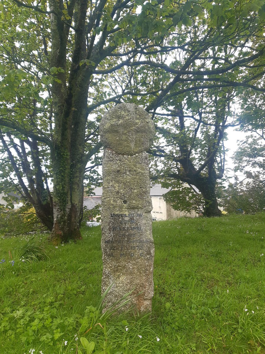 Ancient cross head Sithney Churchyard #StandingStoneSunday #Cornwall