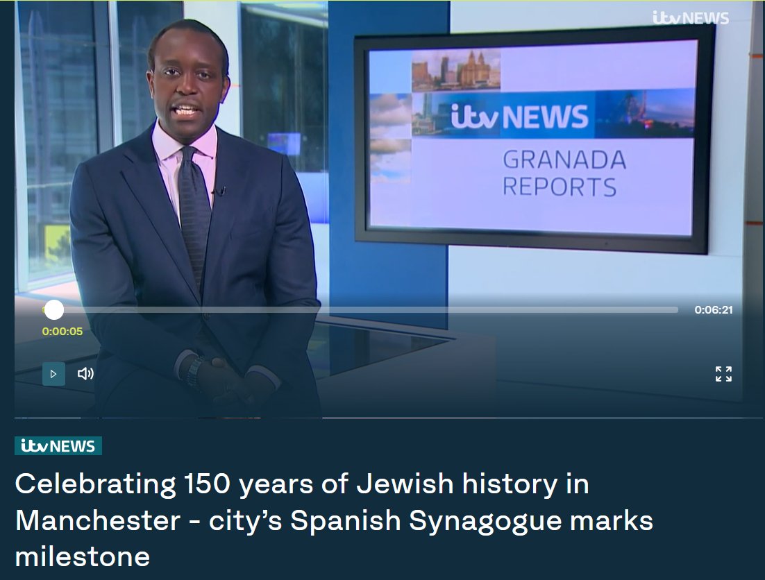 Ahead of the celebrations of our synagogue's 150th birthday, the @ITVX team visited the museum to speak to us about the history of this remarkable space and its community. 🥳 Watch the full video on the ITV X website below: bit.ly/3JMKDat