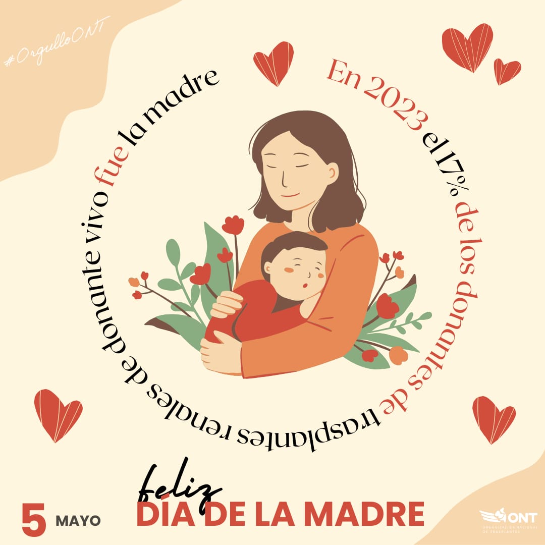 👩‍👧‍👦 #FelizDíaDelaMadre desde la @ONT_esp queremos felicitar a todas las #madres en su día, pero especialmente a las 7️⃣5️⃣ que el año pasado donaron un #riñón en vida a un hijo. ¡GRACIAS 🙏🏻 #dejahuella #OrgulloONT💙