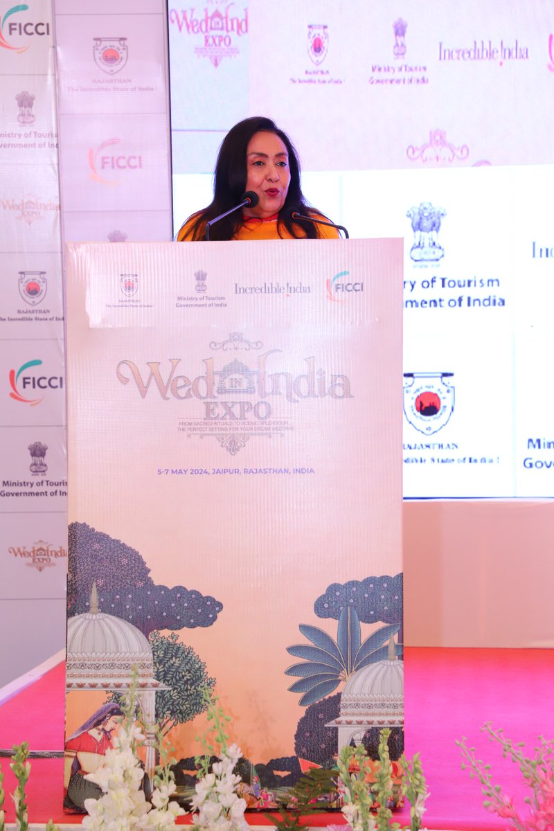 @eemaindia The 'Wed in India' initiative provides a platform for the diverse stakeholders of the wedding industry to promote India as the perfect destination for destination weddings: Dr Jyotsna Suri, Past President, FICCI & CMD, @TheLalitGroup at Wed in India Expo in Jaipur.