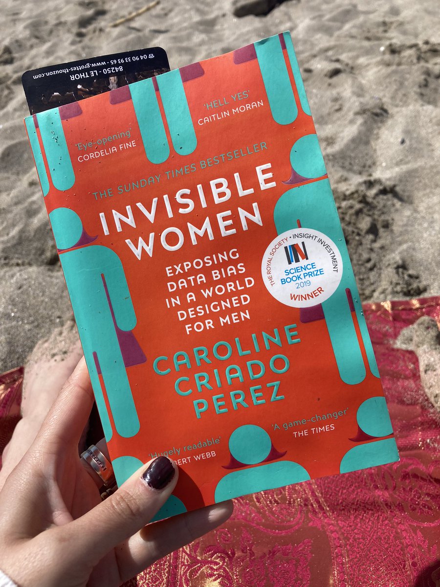 Beach reading. Questions raised so far:

Does house renovation, DIY and related trips to buy tools etc. count as “domestic” or “caring” responsibilities in the same way that laundry and grocery shopping do? 1/ #InvisibleWomen #latetotheparty