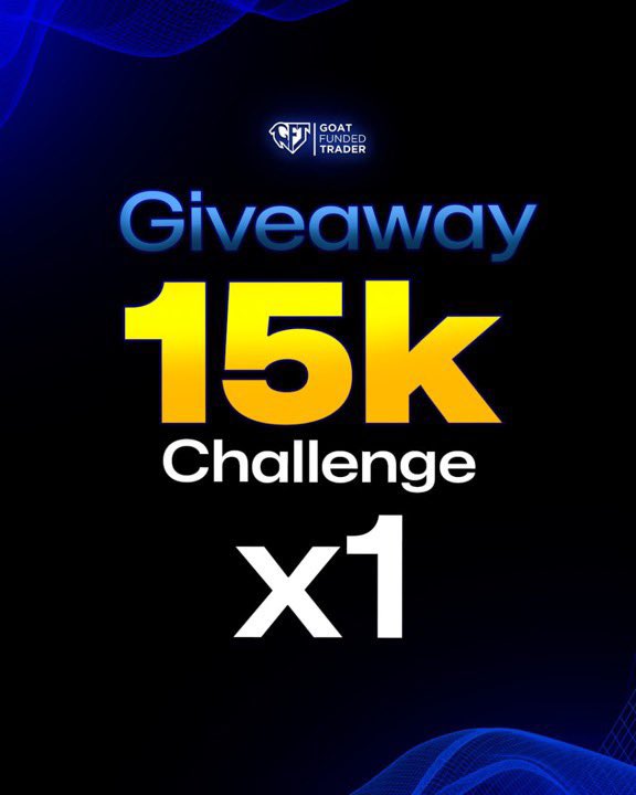 GIVEAWAY ALERT!

Let’s bring back some giveaways 

2X $8K and 1X $15K evaluation accounts from the best prop firm.

To participate, follow:
@sirpandorer 
@goatfunded
@EdwardXLreal
@BGM940 

LIKE AND REPOST AND TAG YOUR FRIENDS 
ANNOUNCEMENT IN 48 HOURS.