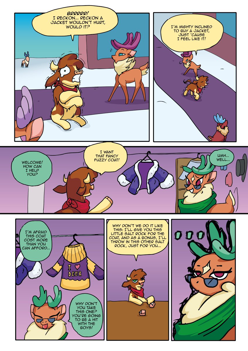 The poor babby is freezing :c

TFH prologue - page 2
Story and drawing by @V_Nico_ 

New page each Sunday
#ThemFightinHerds #TFH #comic #fancomic
