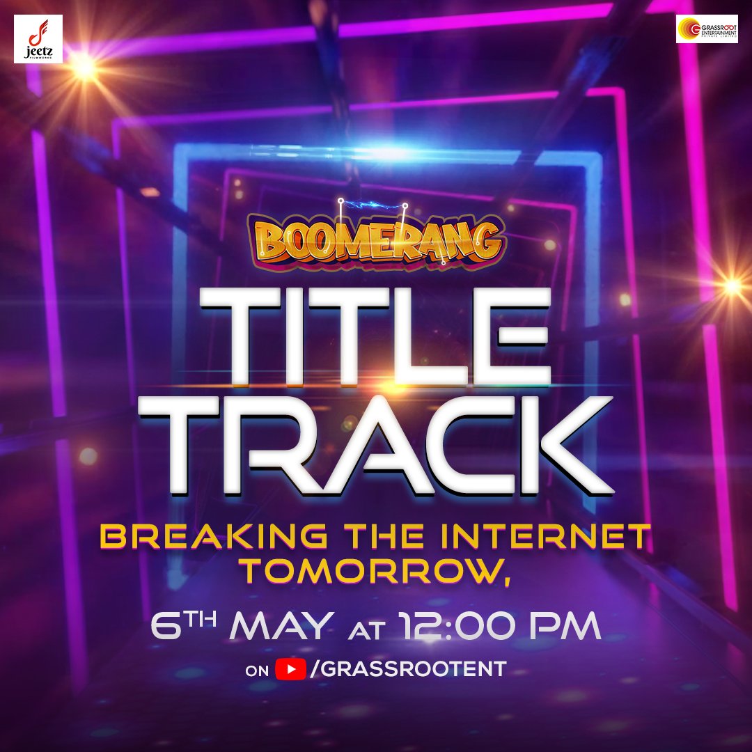 #Boomerang title track coming at 6th May at 12:00PM !!
Excited ? 🤩
@GRASSROOTENT
#BanglaCinema