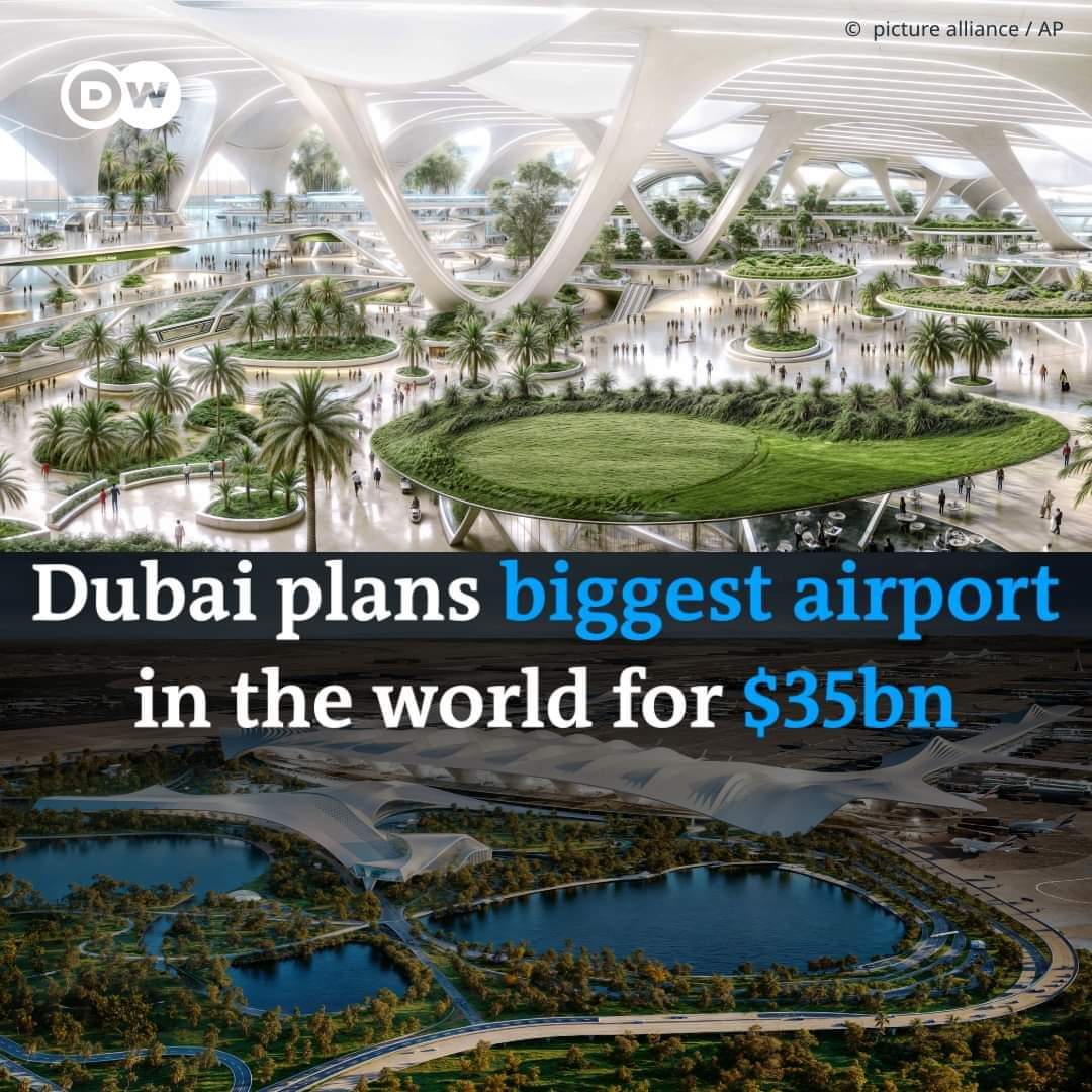 Imagine Dubai planing the biggest airport in the world for $35bn
How much is Nigeria government planing to spend on the construction of the Coastal road. 
Why do we have bad leaders in this country