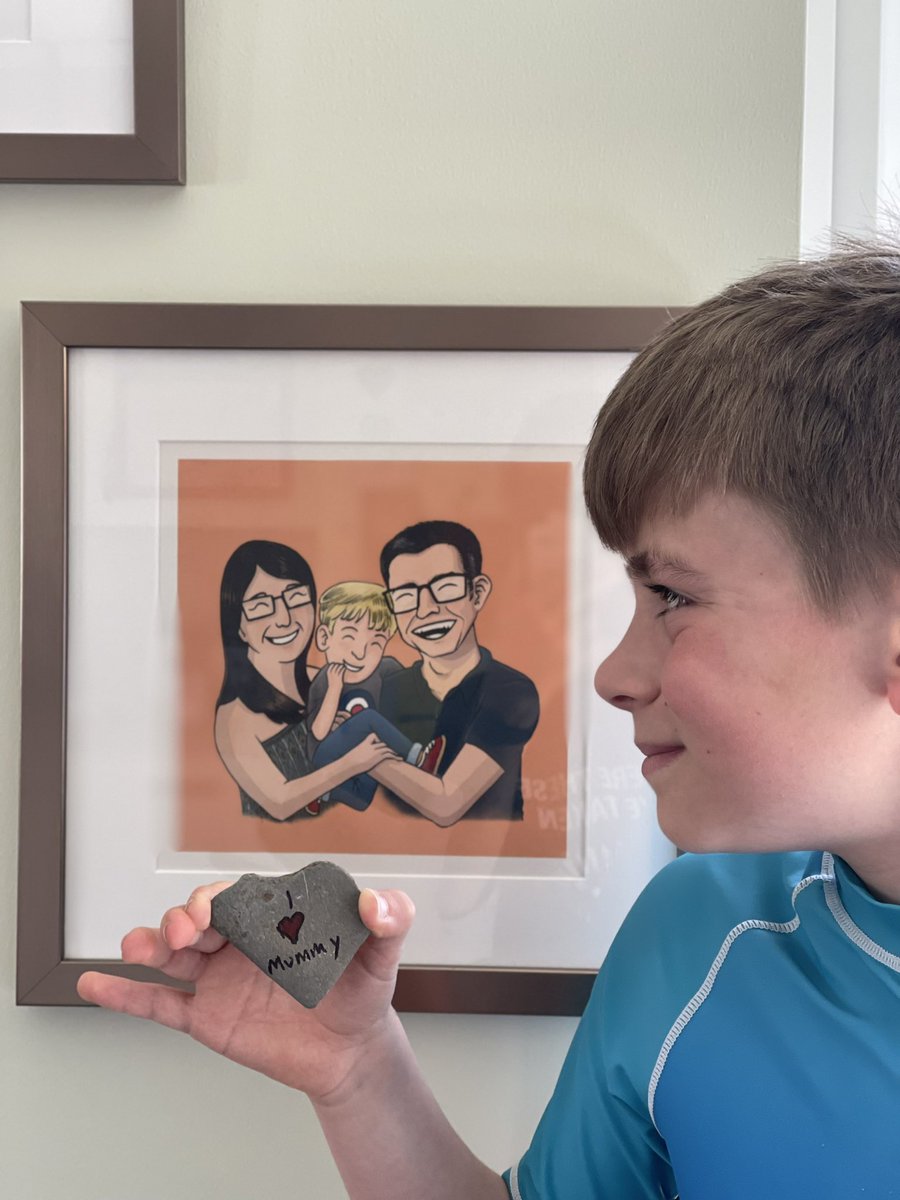 Whenever we climb a mountain Jacob looks for a heart❤️shaped stone to remember his mum. He got to add another one to his small collection yesterday. #SingleParentLife #WidowLife