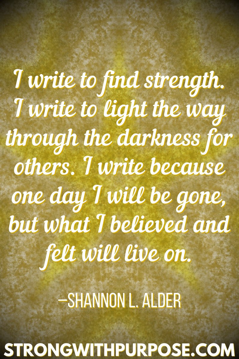 Writer's Inspirational Quote by Shannon L Alder

#writingthought #writingtips