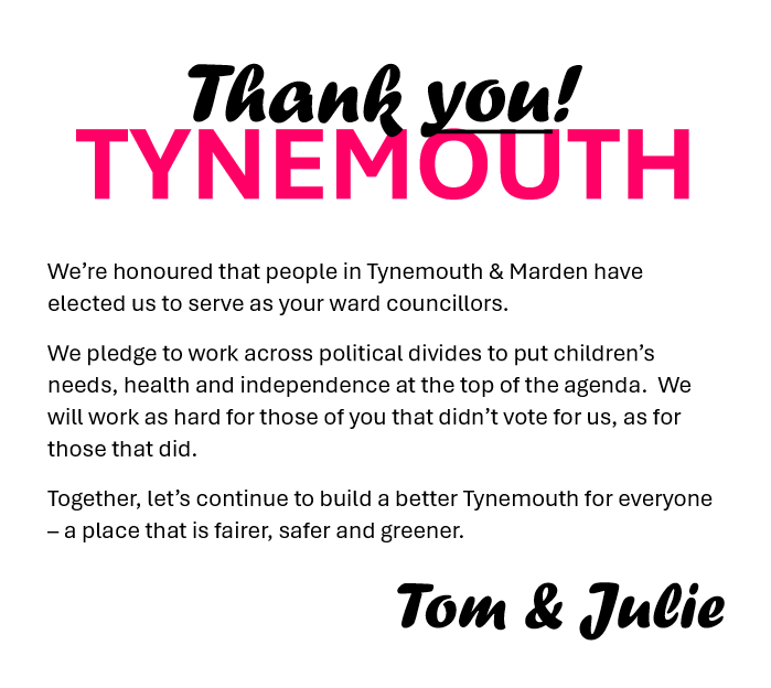 Thank you, Tynemouth