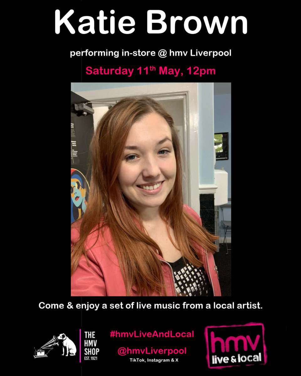 Katie Brown returns to our #hmvLiveAndLocal stage, Saturday 11th @ 12pm 🎵

It's always a good show from Katie, so call-in to see her play live for FREE & show your support!

#hmvLive
#Liverpool