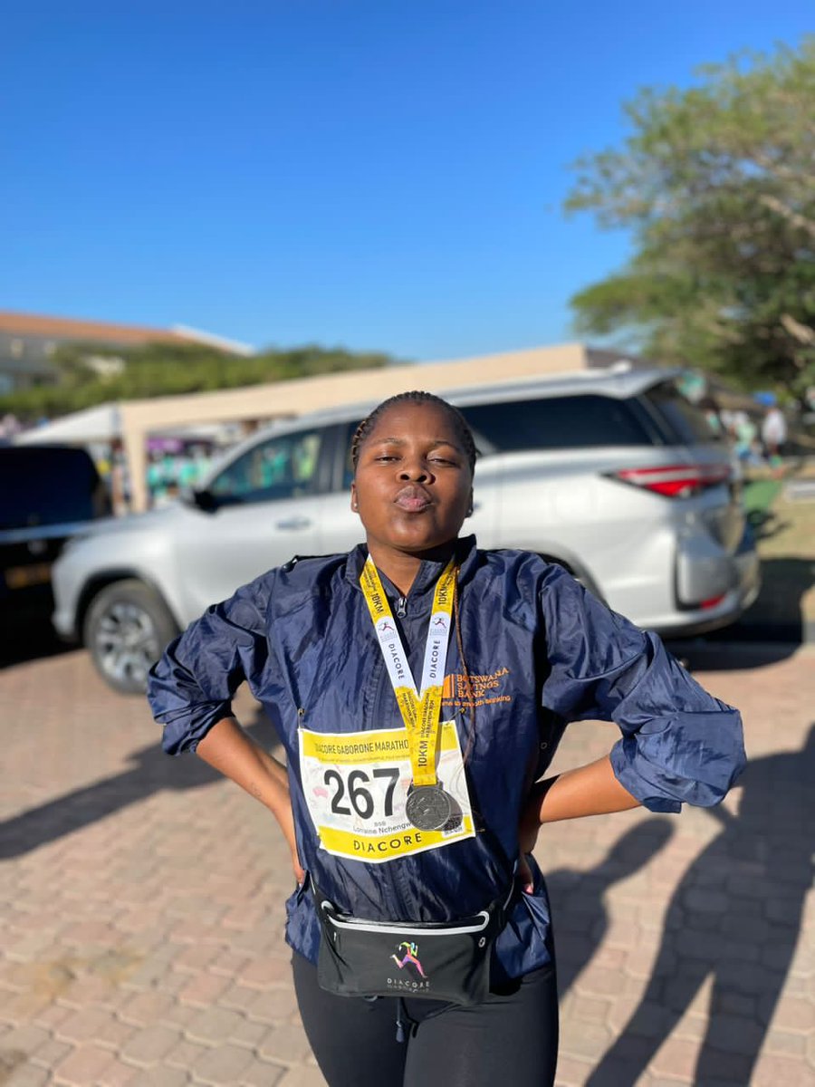Fun runner rra and BA re ke ya Phikwe le Palapye 🥰🥰i think my cardiologist will be smiling soon🥺🥺I didn't even use my inhaler nor did I walk today 😍