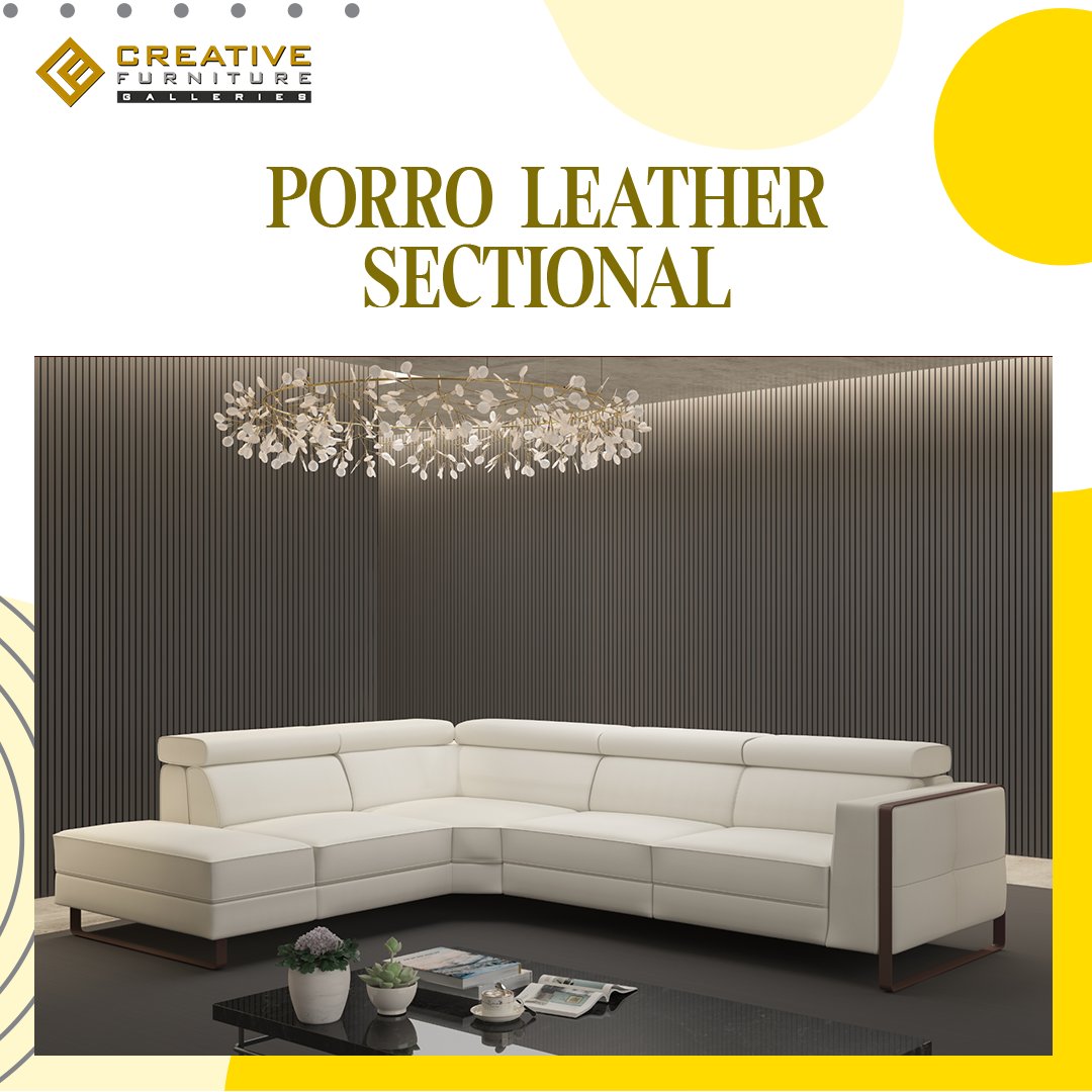 Introducing the Porro Leather Sectional Sofa – a blend of aesthetics and comfort.
Order Now- creativefurniturestore.com/porro-leather-…
#creativefurniture #furniture #homedeco  #furnituresale #sale #furnituredesign #Sectional #sectionalsofa #livingroomdecor #livingroominspo