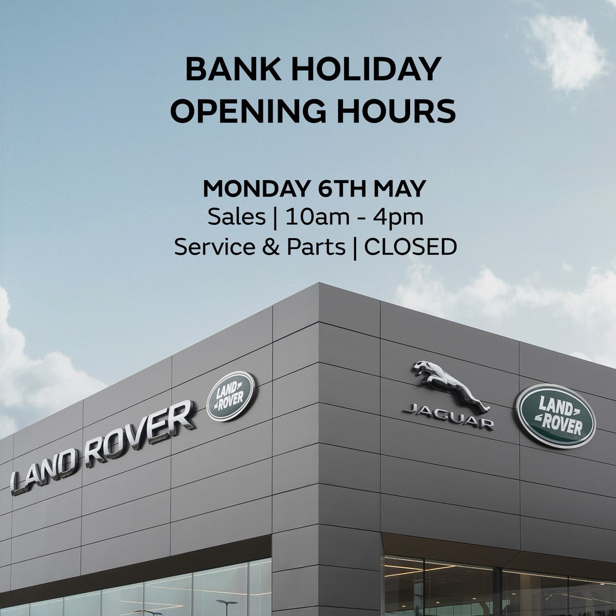 Please take note of our Bank Holiday opening hours.

#bankholiday #openinghours
